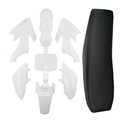 CLEO Plastics Kit with Black Seat for CRF50 XR50, Chinese 50cc Dirt Pit Bike,Fenders Fairings Replacement Plastic with Seat(white)