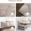 Sherpa Comforter Set King Size 95 * 86", All Season Soft Warm Fleece Spring Fall Blanket Filled with Lightweight Microfiber, with 2 Pillow Sham