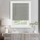 Cordless Light Filtering Mini Blind - 33 Inch Width, 64 Inch Length, 1" Slat Size - Grey - Cordless GII Morningstar Horizontal Windows Blinds for Interior by Achim Home Decor (33"W x 64"H, Grey)