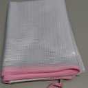 HLDInie Mesh Zipper Pouch Bag, A3 Zipper File Bag for Organizing Storage, Waterproof, Pink, 17" x 12"/44cm x 32cm