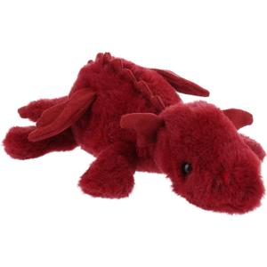 Apricot Lamb Toys Plush Plum Lying Dragon Dinosaur Stuffed Animal Soft Cuddly Perfect for Child (Red Dragon,15 Inches) (Small)