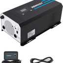 Renogy 2000w Pure Sine Wave Inverter Charger 12V DC to 120V AC Surge 6000w Off-Grid Solar Inverter Charger for RV Boat Home w/LCD Display, Auto Transfer Switch, Compatible with Lithium Battery