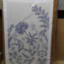 HPINUB Classic Chinoiserie Floral Framed Canvas Wall Art Set,Watercolor Blue and White Botanical Flowers Wall Decor,Navy Blue Minimalist Wildflower Art Print for Living Room,Bedroom,Office-16"x24"x3