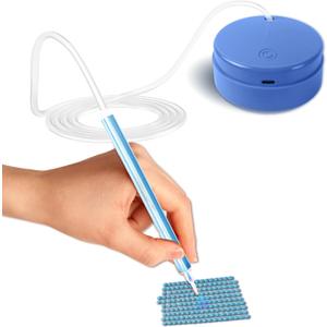 Failenfeivp Electric Diamond Art Pen for Diamond Painting, Vacuum Art Painting Pen with Storage Tray,Effortless & Powerful Performance. (Ordinary, Blue)