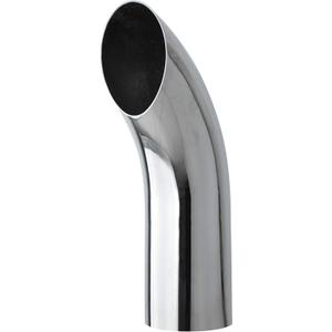 Chrome Exhaust Pipe 5"DIA, 18" Length Curved