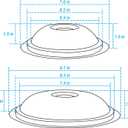 4 Pack Black Porcelain Burner Drip Pan By AMI PARTS - Replacement for Ge Hot-point Range Cooktop Includes 1 8-Inch and 3 6-Inch Drip Pans