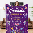 Cozy Grandma Flannel Blanket Contemporary Style All-Season Multipurpose Knitted Throw with Character Theme Machine Washable 200-250gsm Perfect Gift for Grandmother, 50" x 60"