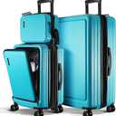 Luggage Sets 3 Piece, 20 Inch Carry on Luggage and 28 Inch Suitcases with Wheels Spinner, Durable Hard Shell Suitcase Set, Expandable Travel Suitcase, Teal