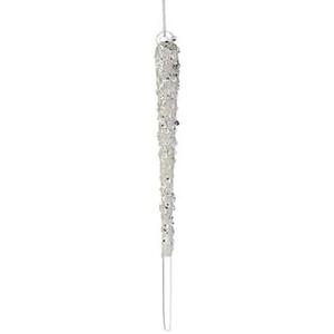 RAZ Imports 4222810 Beaded and Glittered Icicle Ornament, 7.5-inch Height