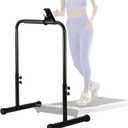 Leinuosen 24.4 Inch Wide Handle Bar for Walking Pad Only with Phone Holder Adjustable Handrail Height from 30.7 to 39.37 Inch Comfortable Grip Stainless Steel Frame Overbold Stable