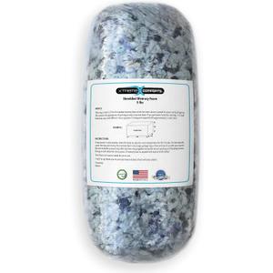 Xtreme Comforts 5 LBS Bean Bag Filler w/Shredded Memory Foam - Pillow Stuffing Material for Couch Pillows, Cushions, Bean Bag Refill Filling, & More Poly Fil/Polyfill Stuffing Needs (5 Pounds)