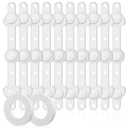 Waydress Small Floral Boutonniere Magnets Corsage Brooches Magnet and 2 Rolls 1/2 Inch x 30 Yards Floral Wrapping Tape for Handmade Wedding Bride Boutonnieres Bouquet Stem Wrapping (White,10 Pairs)