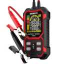 KAIWEETS Car Battery Tester, 12V/24V Automotive Battery Diagnostic Tool, 50-2000 CCA Load Capacity, Digital Battery Analyzer & Voltage Meter for Cars, Trucks, Motorcycles, SUVs, Boats & Marine Use