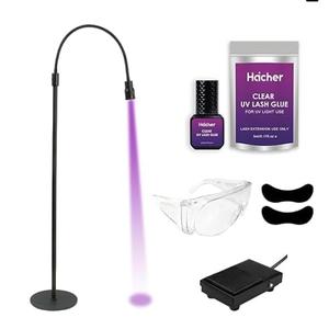 UV Lash Glue System, UV Lash Lamp Light for Lash Extensions with Foot Pedal