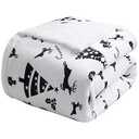 LBRO2M Sherpa Fleece Bed Blanket Queen Size, Christmas Super Soft Fuzzy Plush Warm Cozy Fluffy Microfiber Couch Throw Velvet Double Reversible Luxurious Blankets