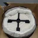 FAHKNS Cat Desk Bed, Metal Mesh Design Raised Cat Bed with Rubber Absorbent Feet to Protect Desktop, Pet Desk Bed with 45LB Weight Capacity