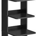 VASAGLE 7-Tier Vertical Shoe Rack, Narrow Shoe Storage Organizer with Hooks, Slim Corner Tower Shelf, Space-Saving for Entryway and Bedroom, Black ULBS200T16