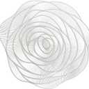 Placemats Set of 4 Silver Rose Flower Shaped Place Mats Plastic Elegant Tablemats Pressed Vinyl Kitchen Table Setting for Wedding Holiday Dining Table Decorative