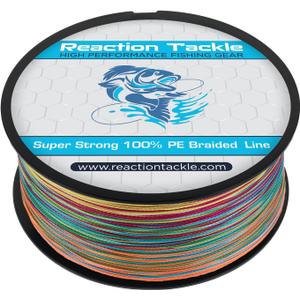Reaction Tackle Braided Fishing Line - Pro Grade Power Performance for Saltwater or Freshwater Fish - Colored Fishing Line Braid for Extra Visibility (10 LB (150 yards)) Reaction Tackle Braided Fishing Line - Pro Grade Power Performance for Saltwater or Freshwater Fish - Colored Fishing Line Braid for Extra Visibility (10 LB (150 yards))