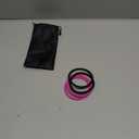 Silicone Patella Knee Band for Basketball Patella Tendon Support Knee Pain Running Tendon Brace Support Strap(4,Black and Rose Red,M)