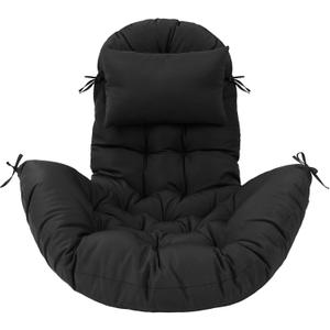 Tudomro Egg Chair Cushion Filling 2.58 kg Replacement Rocking Chair Cushions High Back Swing Hammock Egg Hanging Cushion Thicken for Indoor Outdoor Patio Garden(Black,1 Pcs)