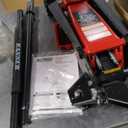 Blackhawk B6350 Black/Red Fast Lift Service Jack - 3.5 Ton Capacity, 28 1/2" L x 13 3/4" W x 6 1/2" H
