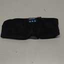 Sleep Mask Bluetooth 5.4 Headphones Soft Wireless Headband Eye Mask Blackout with Microphone (Black, M)