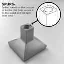 Hickory Hardware Studio Collection Knob 1-1/4 Inch Square Satin Nickel Finish