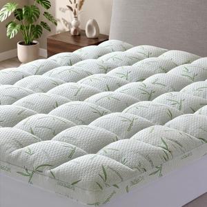 4 Inch Mattress Topper Memory Foam Cooling Bamboo King Size Back Pain