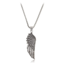 Made by Nami Pendant Necklace for Men 23" Gold & Silver Cuban Link Chain with Pendants for Men High-Quality Stainless Steel Necklace Premium Jewelry Gift for Him (Vikings Wing)
