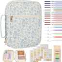 Bible Cover Case for Women Large Bible Cover Bag Bible Study Supplies Accessories Handle Quilted Bible Carrying Case for Girls Christian Gifts for Women