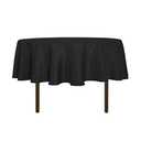 sancua Round Tablecloth - 60 Inch - Water Resistant Spill Proof Washable Polyester Table Cloth Decorative Fabric Table Cover for Dining, Buffet Parties and Camping, Black (Fits 20-48 Inch Tables)