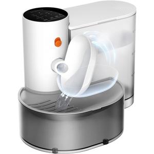 Smart Pet Water Fountain, Automatic Wireless Pour-Over Cat Water Dispenser, Removable Ultra Silent Automatic Water Feeder Long Endurance Large Capacity Pet Water Dispense for Many Pets