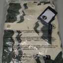 diumMoreone 2 Piece Lounge Set Women Short Sleeve Striped Crochet Knit Sets Two Piece Button Up Pajamas with Drawstring Shorts M