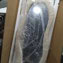 56"x24" Irregular Wavy Mirror, Flannel Full Length Mirror with Stand, Wall Mirror for Bedroom, Living Room, Cloakroom, Entryway, Beige