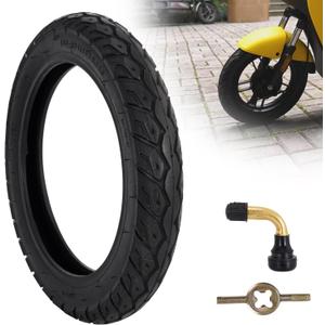14X2.125 Tubeless Tire, 14 X 2.125 Electric Bike Tire with Angled Valve for 14 Inch Electric Folding Bike, E-Bikes and E-Scooters