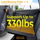 Pecute Heavy-Duty Dog Car Seat & Back Seat Extender Hard PVC Support for Large Dogs up to 330 lbs  Cars, SUVs & Trucks  Scratch-Resistant Sofa Leather & Breathable Mesh for Safe, Stable Road Trips