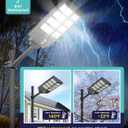 Lovus 8000W Solar Street Lights Outdoor 2 Pack, 150000LM Commercial Grade LED Security Light, IP67 Waterproof Motion Sensor Dusk to Dawn Flood Light for Parking Lot, Garage, Driveway, Yard, Warehouse