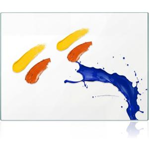 Nuanchu 1 Pcs 9 x 12 Inches Clear Tempered Glass Palette for Oil Painting Keeps Wet Paint Fresh Scratch Resistant Easy Clean up for Palette Artist Supplies DIY Color Mixing