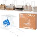   ZEBRICOLO Wire Shelf Dividers, White,  10 Pack,12 inch