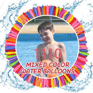 1110-PCS Ultimate Water Balloons Mega Pack | Rapid-Fill Summer Battle Kit | Commercial-Grade Pool Toys for Water Parks, Team Events & Splash Pads (30 Pre-Bunched Packs, 7 Colors)