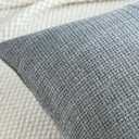 OTOSTAR Linen Throw Pillow Covers Set of 2 Decorative Square Pillowcases Cushion Covers 14x14 Inch for Home Decor Sofa Bedroom Car 35 x 35 CM Dark Grey