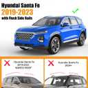 KINGGERI 300lbs Roof Rack Cross Bars Compatible with 2019-2023 Hyundai Santa Fe & Santa Fe Hybrid, Lockable Anti-Theft Aluminum Roof Rails Crossbars Cargo Carrier Bag Black