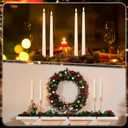 Reginary 48 Pcs Flameless Taper Candles with 4 Remote, Battery Operated Flickering Flameless Taper Candles 3D Wick Fire LED Faux Wax Lights for Wedding Christmas Holiday(Ivory,11 Inches)