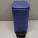 TIPGO Slim Bathroom Trash Can with Lid Soft Close, Step Pedal, 6 Liter / 1.6 Gallon Stainless Steel Trash Bin, Small Garbage Can for Bedroom, Office, Kitchen (Navy Blue)
