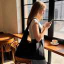 Hobo Bags for Women, Canvas Slouchy Shoulder Bag Tote Bag for Women