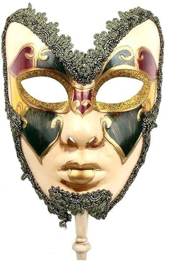 YU FENG 1 Pack Couple's Cosplay Masks Venetian Musical Carnival Mardi Gras Masquerade Mask On a Stick Party Fancy Dress