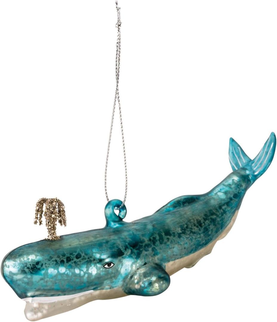 Primitives by Kathy Glass Ornament - Blue Whale