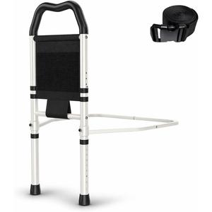 YL-01 Bed Rails for Seniors & Bed Rail for Elderly, Adjustable Safety Support with Non-Slip Ergonomic Handle & Storage Pocket, Fall Prevention Assist Rail with Support Leg, ASTM Certified