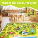 Kids Carpet Car Rug Play Mat for Playroom- 31"x 47" Non Slip Washable Kids Play Rug for Cars- Large Kid Educational Rugs Ideal Gifts for Toddler Classroom Boys Girls Bedroom Decor (3'11" x 2'8", Coastal Cities)